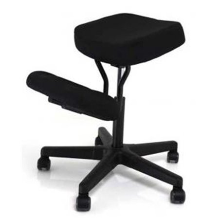BETTERBEDS F1442-BK Solace Ergonomic Height Adjustment Kneeling Chair Seating - Black BE2592580